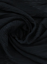 Tecido Crepe Plissado Tranças Preto