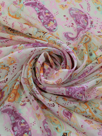 Tecido Crepe Chiffon Cashmere Tons Claros