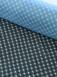 Tecido Crepe GGT Micro Losangos Preto e Branco