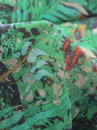 Tecido Crepe Chiffon Paisagens Abstratas Verde