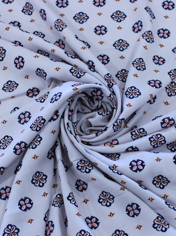 Tecido Viscose Porcelana Retro Gelo e Azul