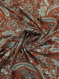 Tecido Viscose Macro Cashmere Terracota e Bege