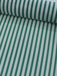 Tecido Linho Misto Listrado Verde e Branco