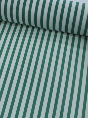 Tecido Linho Misto Listrado Verde e Branco