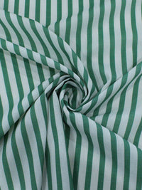 Tecido Linho Misto Listrado Verde e Branco
