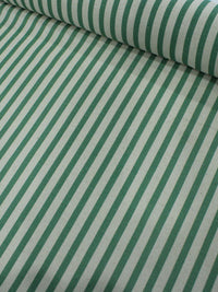 Tecido Linho Misto Listrado Verde e Bege