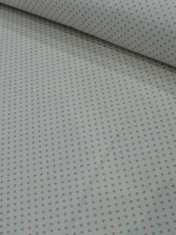 Tecido Linho Misto Bolinhas Vintage Rosa