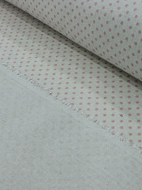 Tecido Linho Misto Bolinhas Vintage Rosa