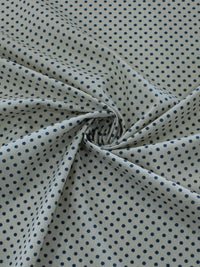 Tecido Linho Misto Bolinhas Vintage Azul