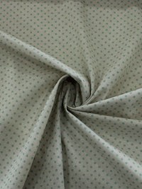Tecido Linho Misto Bolinhas Vintage Verde