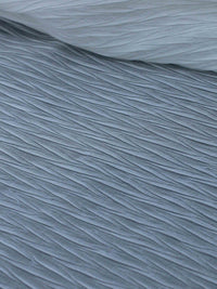 Tecido Crepe Plissado Escamas Branco