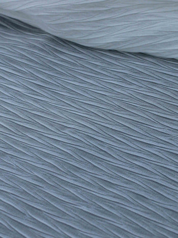 Tecido Crepe Plissado Escamas Branco