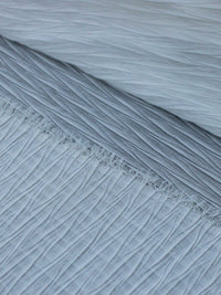 Tecido Crepe Plissado Escamas Branco