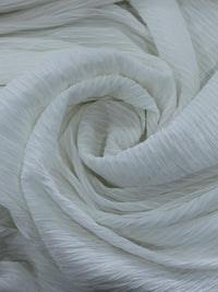 Tecido Crepe Plissado Escamas Branco
