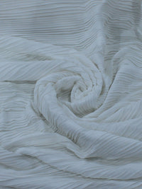 Tecido Crepe Plissado Branco