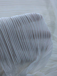 Tecido Crepe Plissado Branco