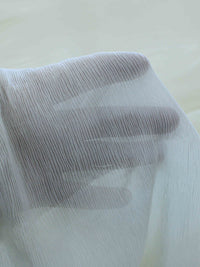 Tecido Crepe Micro Plissado Offwhite