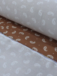 Tecido Viscose Premium Micro Cashmere Terracota e Bege Claro
