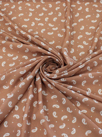 Tecido Viscose Premium Micro Cashmere Terracota e Bege Claro