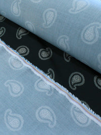 Tecido Viscose Premium Micro Cashmere Verde Petróleo e Off-White