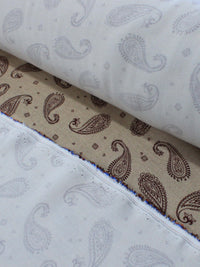 Tecido Viscose Premium Cashmere Vintage Bege e Marrom