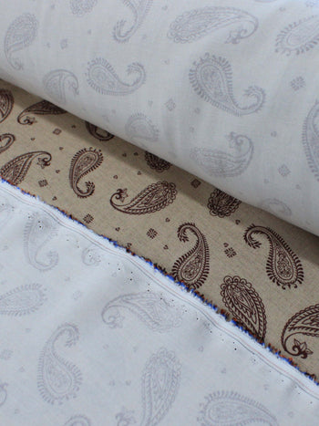 Tecido Viscose Premium Cashmere Vintage Bege e Marrom