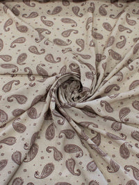 Tecido Viscose Premium Cashmere Vintage Bege e Marrom