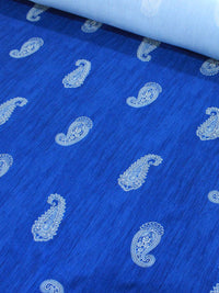 Tecido Viscose Premium Cashmere Azul e Bege