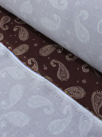 Tecido Viscose Premium Cashmere Vintage Marrom e Bege