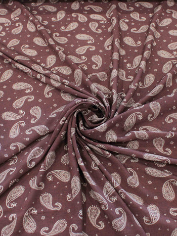 Tecido Viscose Premium Cashmere Vintage Marrom e Bege