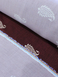 Tecido Viscose Premium Barrado Cashmere Vinho e Off-White