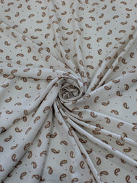Tecido Viscose Premium Micro Cashmere Bege e Marrom
