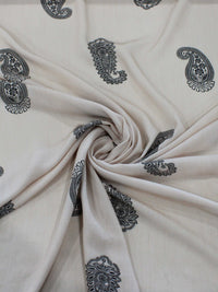 Tecido Viscose Premium Cashmere Bege e Preto