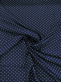 Tecido Viscose Micro Poá Azul Marinho e Branco