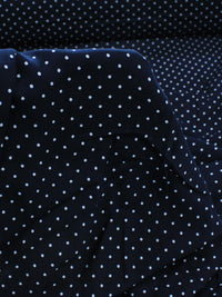 Tecido Viscose Micro Poá Azul Marinho e Branco