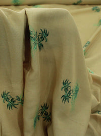 Tecido Viscose Mini Palmeiras Fundo Bege