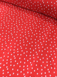 Tecido Viscose Micro Cacto Vermelho e Branco