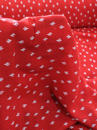 Tecido Viscose Micro Cacto Vermelho e Branco