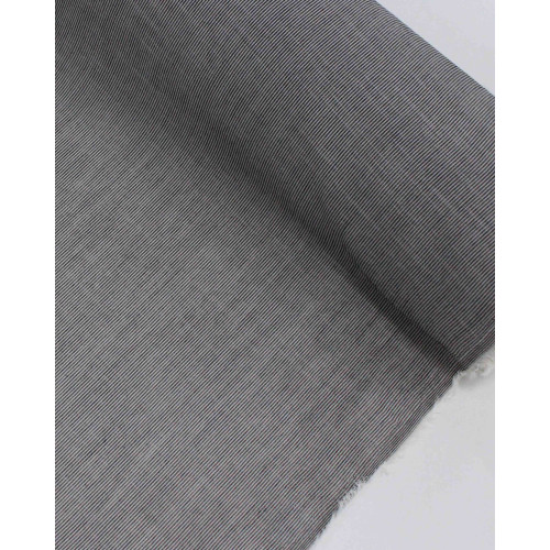 Tecido Cambraia Mista de Algodão Flamê Risca de Giz Preto