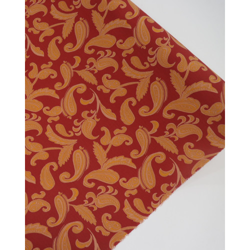 Tecido Crepe Koshibo Ramos em Casmere Amarelo, Bege e Vermelho