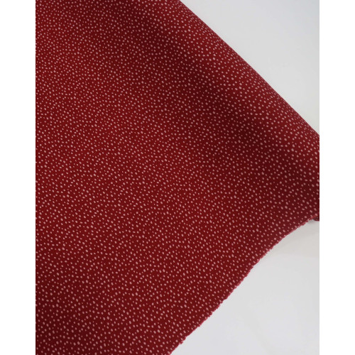 Tecido Viscose Texturizada Micro Pingos Rosa e Marsala