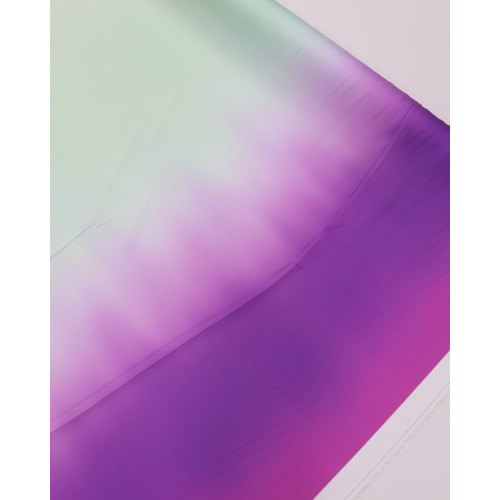 Tecido Crepe Silk Italiano Degradê Lilás e Verde Água