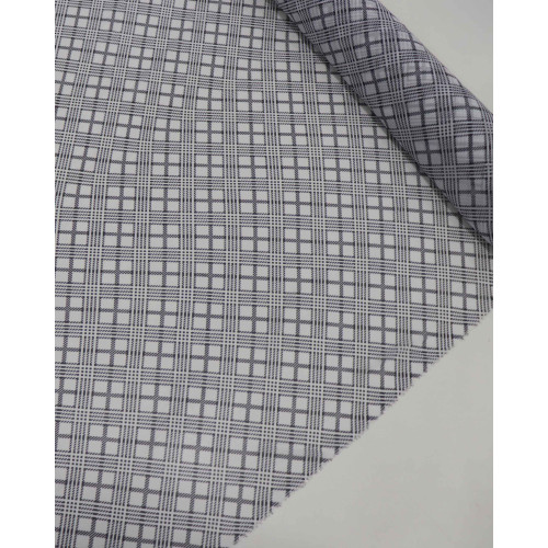 Tecido Crepe Chiffon Italiano Multi Quadriculado Diagonal P/B (COM DETALHES)