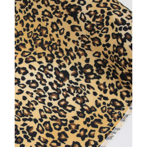 Tecido Viscose Premium Animal Print Preto e Tons de Marrom