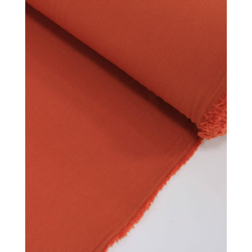 Tecido Crepe Texturizado com Elastano Terracota