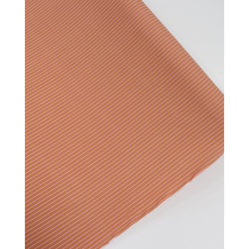 Tecido Viscose Texturizada Risca de Giz Rosa e Argila (1.3m)