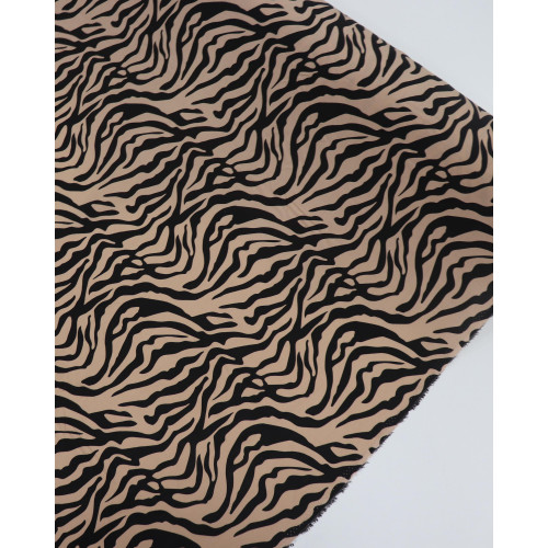 Tecido Viscose Animal Print Nude e Preto