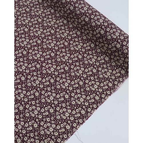 Tecido Viscose Texturizada Liberty Vanila e Vinho