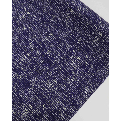 Tecido Viscose Listras em Pingos Branco e Azul