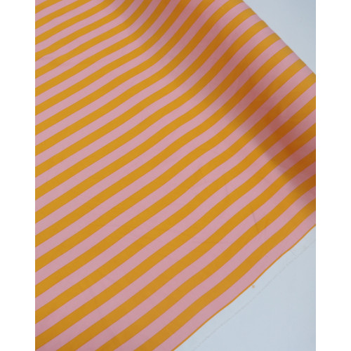Tecido Viscose Listras Rosa e Laranja